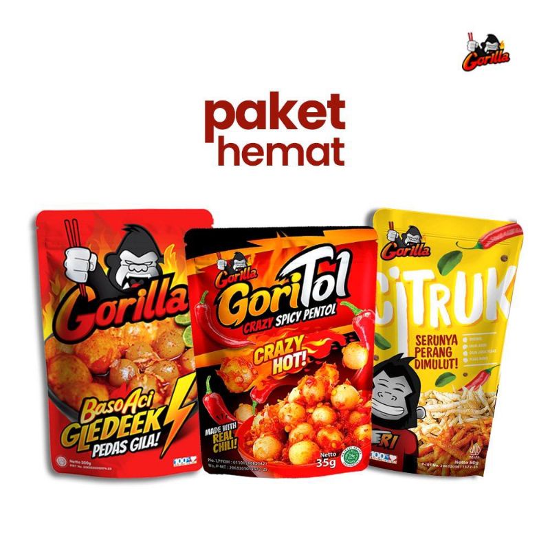 

PAKET HEMAT GORILLA 450gr pedas