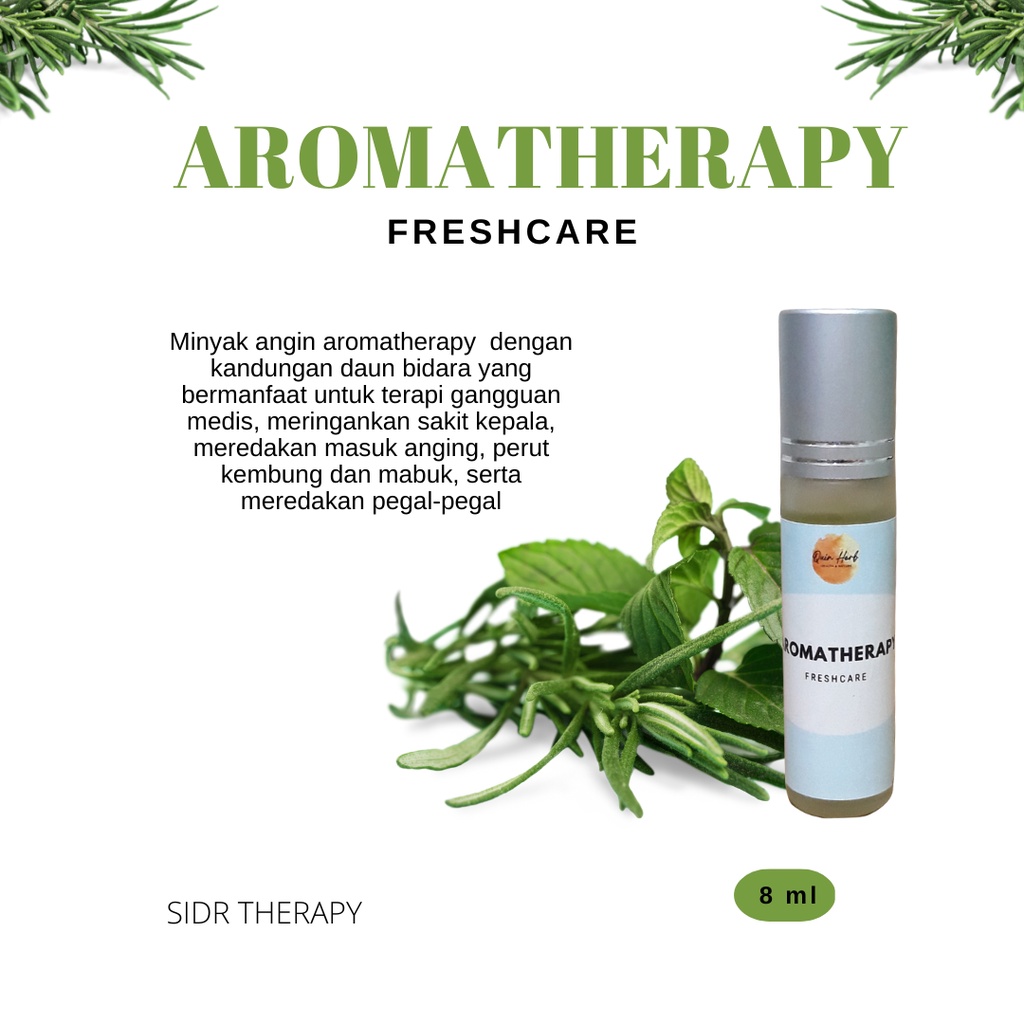 ( QUIN HERB ) Bidara Care Minyak Angin Aromaterapi Sidr Fresh Care Freshcare Aromatherapy Roll On 8m