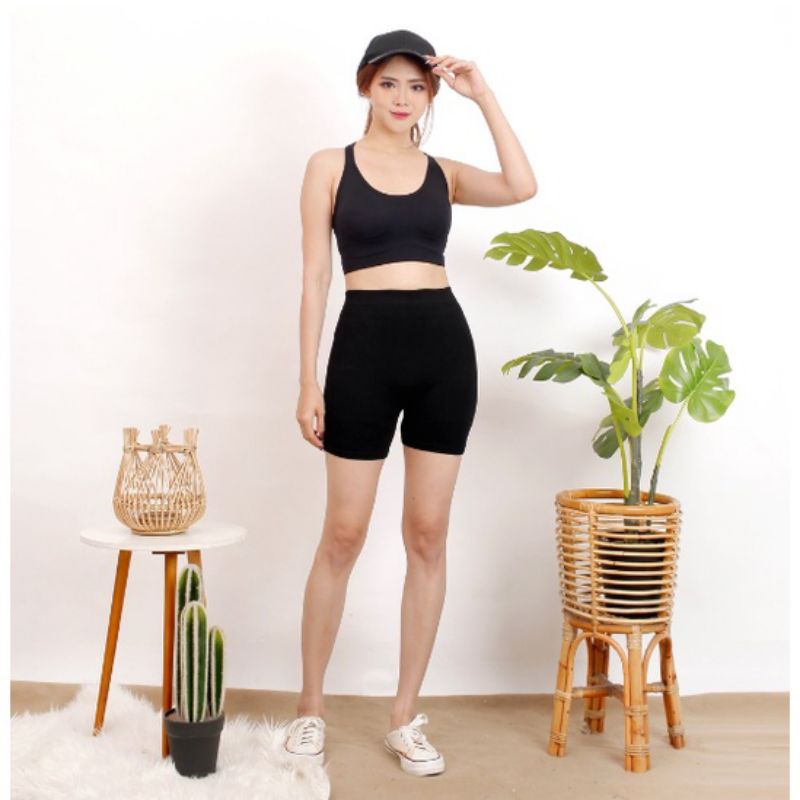 Short Pants Wanita Jumbo 50 -100 kg Leging Pendek legging Jumbo