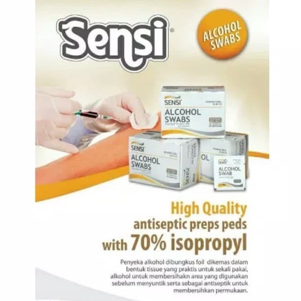 Alkohol Swab tissu basah onemed isi 100