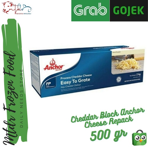 

Terlaris ✨ - Keju Cheddar Block Anchor ETG Repack 500 gr 2.1.23