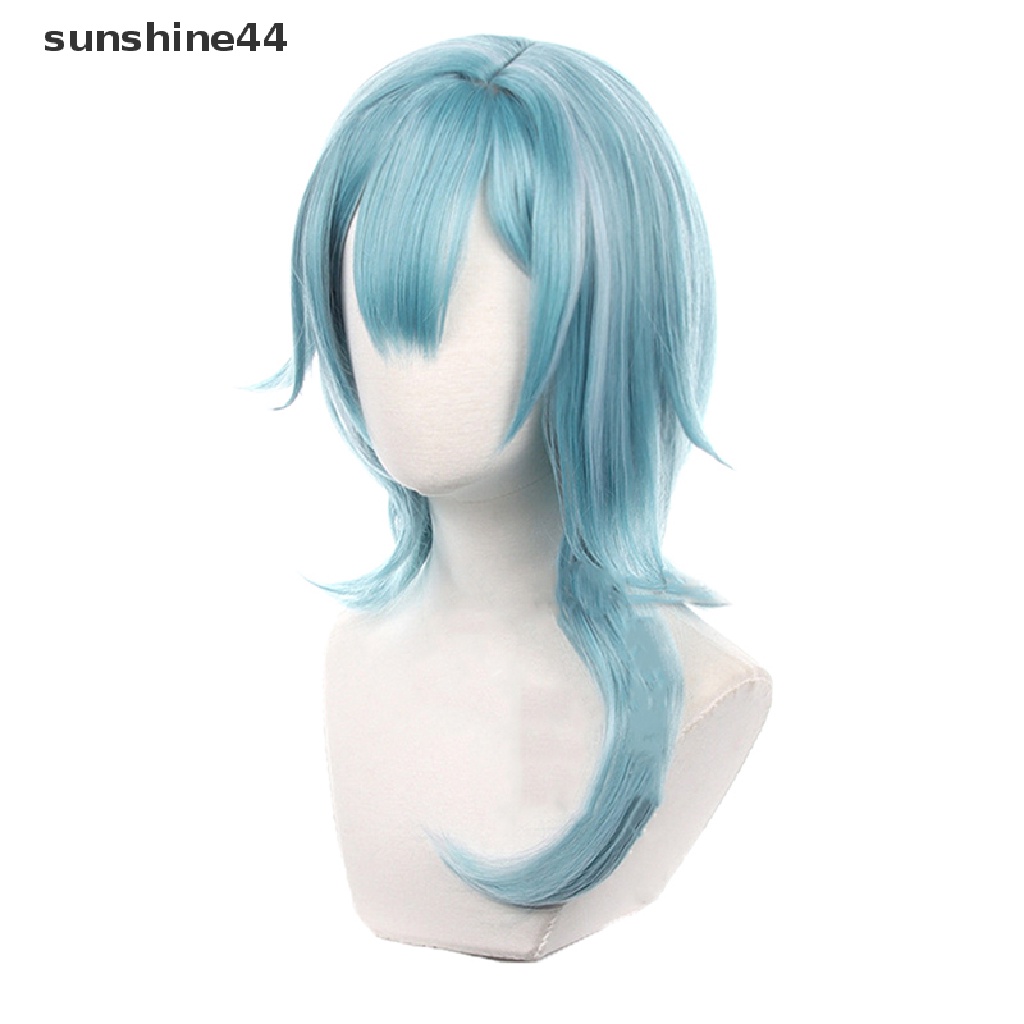 Wig Rambut Sintetis Cosplay Sunshine Game Genshin Impact Venti Keqing Barbara.