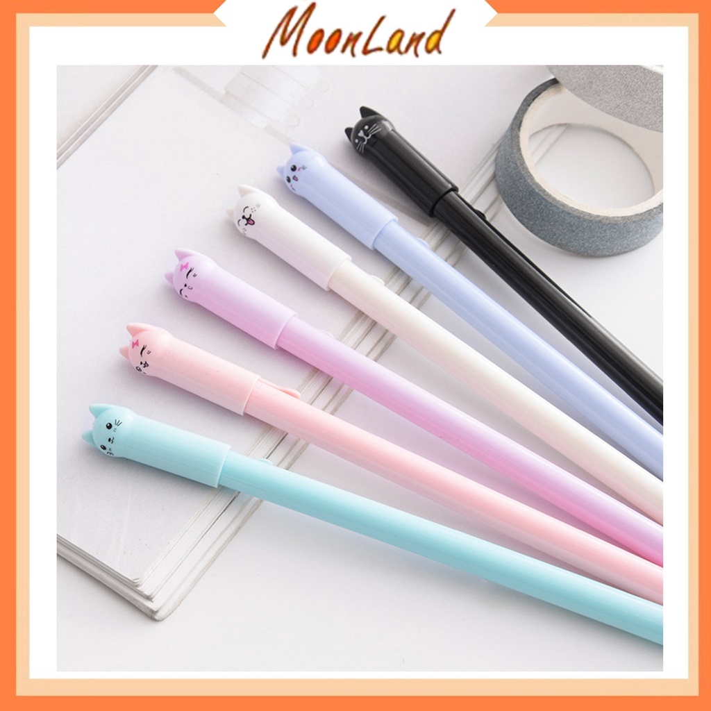 MoonLand Pulpen gel Karakter Kucing Cat Tail Pena Karakter Meow Kucing Lucu 415