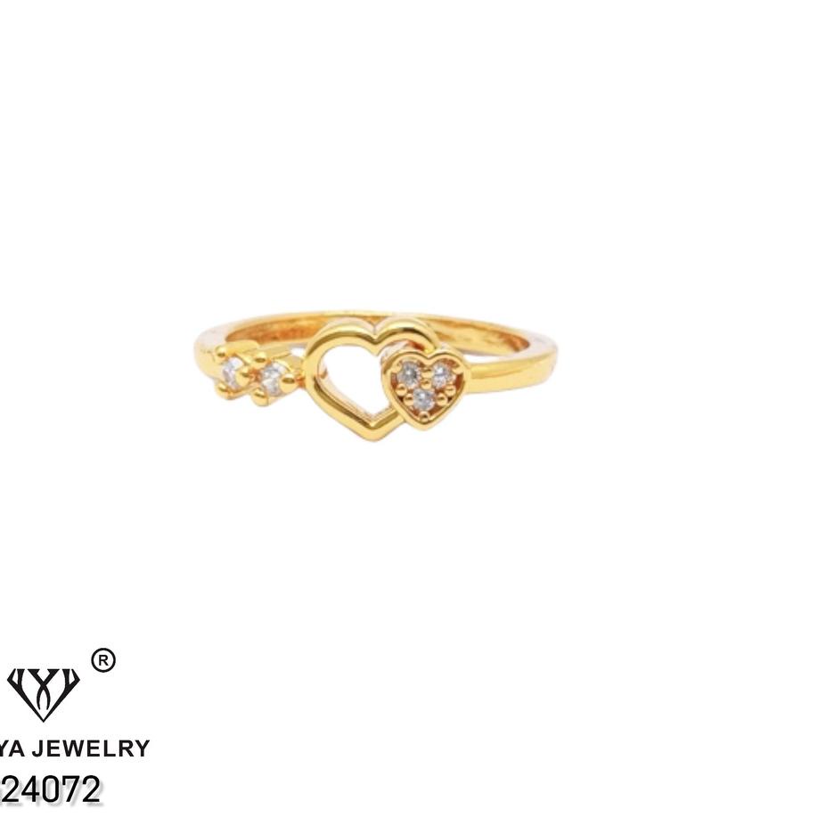 AUN666 Yaxiya Cincin Love/Hati/Heart Permata Perhiasan Imitasi 18K 953 ||