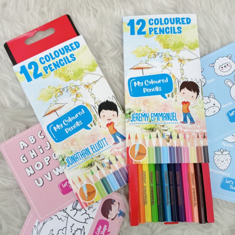 

12 color pencil | pensil warna joyko custom grafir nama