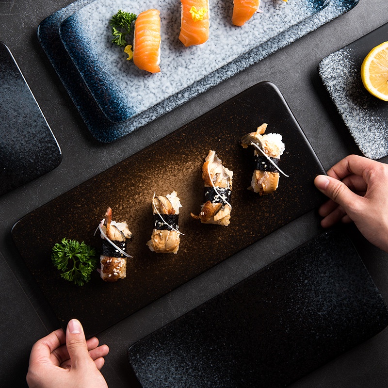 ASHOME piring saji sushi elegant keramik galaxy series/ piring saji keramik estetik tahan panas/ pir