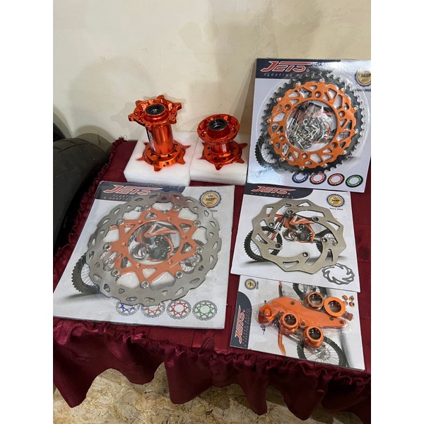 TROMOL KTM CNC JETS SET DEPAN BELAKANG LENGKAP CAKRAM BUKAN ROZ JFG KTM HUSQVARNA YZ KX CRF