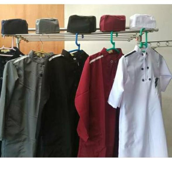 GH.30Ja23ᴼ • Jubah Gamis Putih Muslim anak laki Tahun free Peci / Jubah Gamis Putih Anak remaja tang