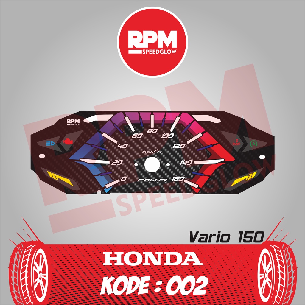 SPEEDOMETER CUSTOM HONDA VARIO 125/150 OLD - RPM SPEEDGLOW