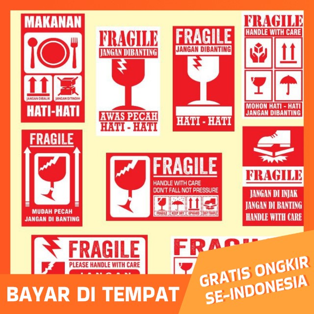 

Stiker Fragile Pengiriman / Stiker Fragile Handle With Care