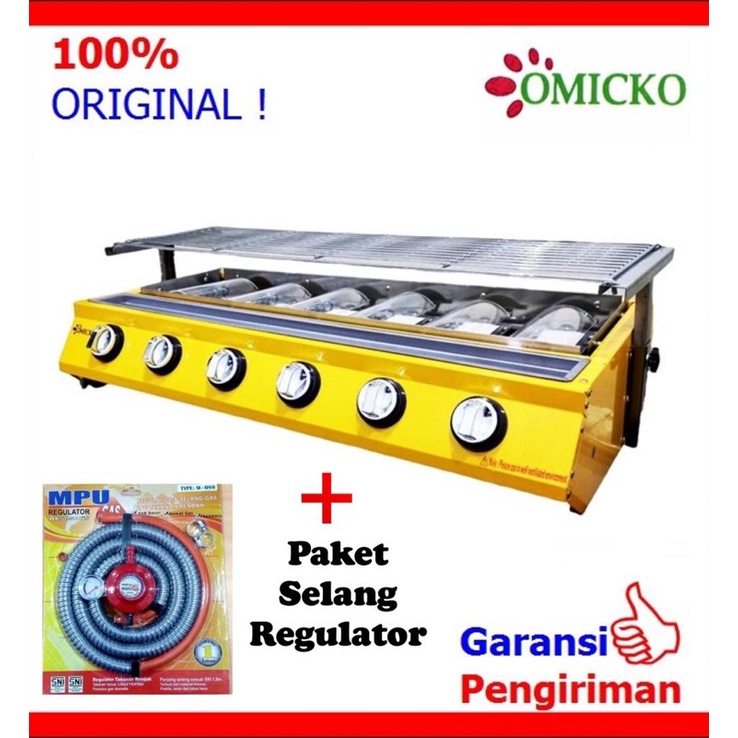 kompor panggangan sosis omicko 6 tungku / kompor panggang sosis sate
