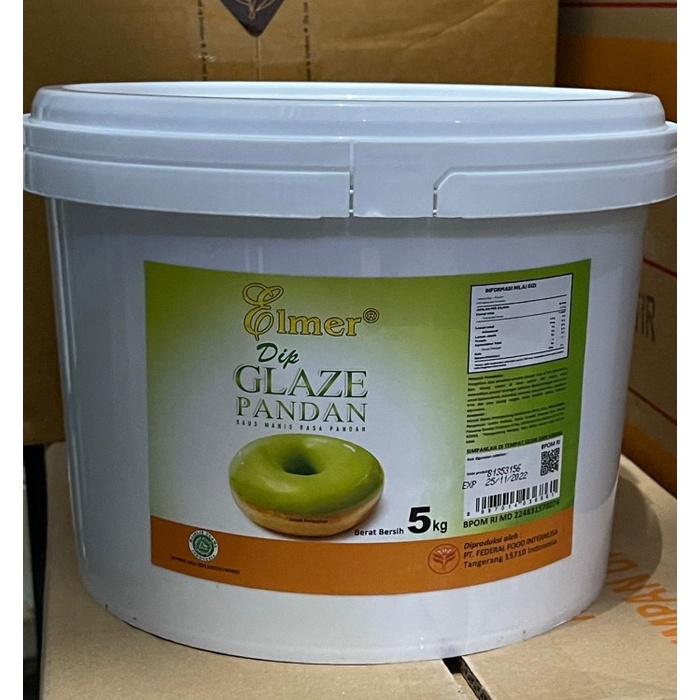 

Elmer Dip Glaze - Topping Donat Pandan Repack 500gr