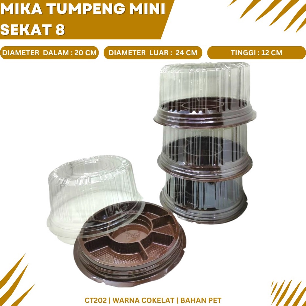 Mika Tumpeng Sekat 8 Mika Tumpeng (Isi 10 Pcs-CT202)