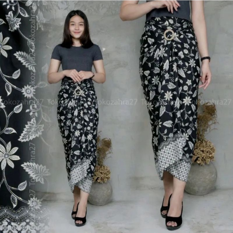 Kebayashopp rok lilit batik wanita/rok lilit serut/rok lilit murah/rok lilit kebaya free ring