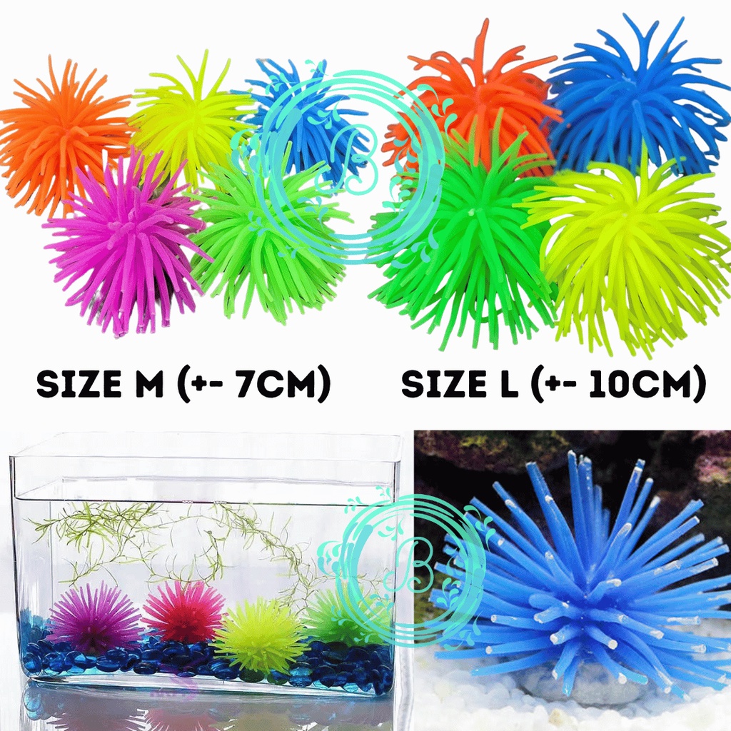 Hiasan Aquarium Anemon Kecil Hiasan Jelly Silikon Aquarium