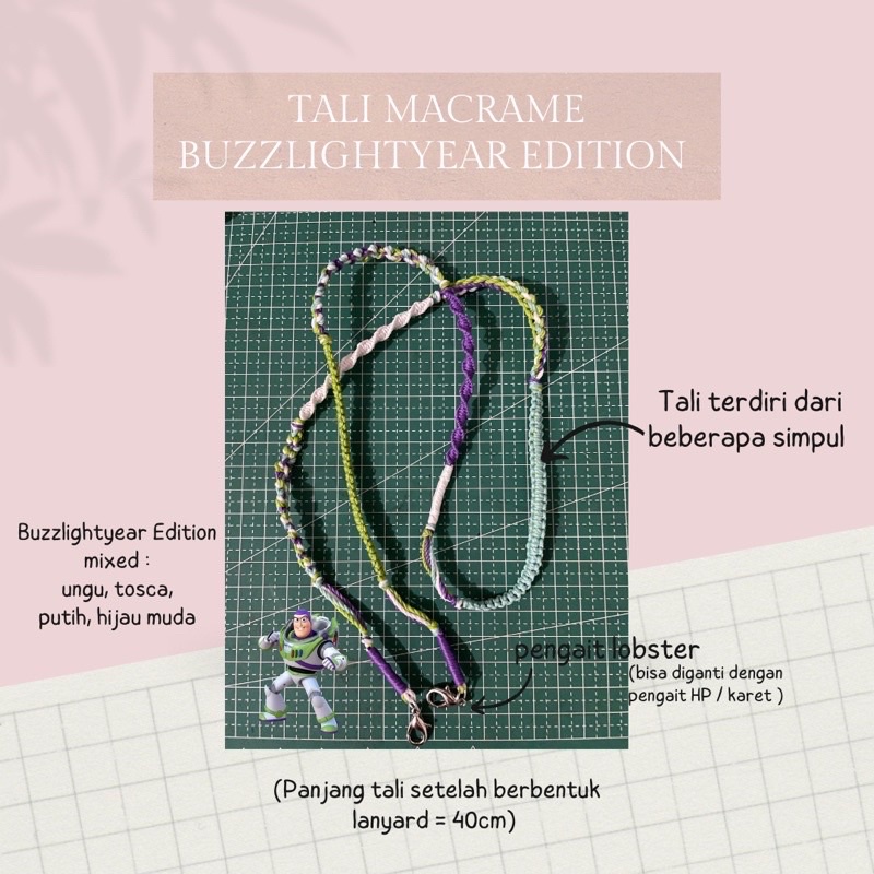 

Macrame Lanyard / Macrame id card / Gantungan Macrame
