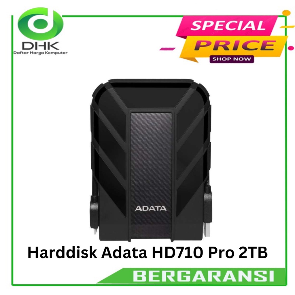 ADATA HD710 Pro 2TB - Hardisk Eksternal USB 3.1 Waterproof Shockproof