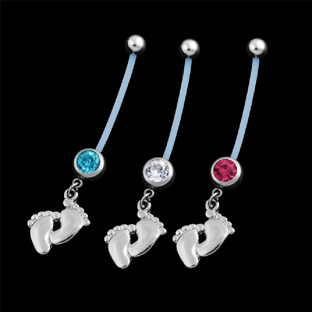 Hbid Lentur Hamil Maternity Baby Kaki Cowok Cewek Belly Bar Navel Ring Glory