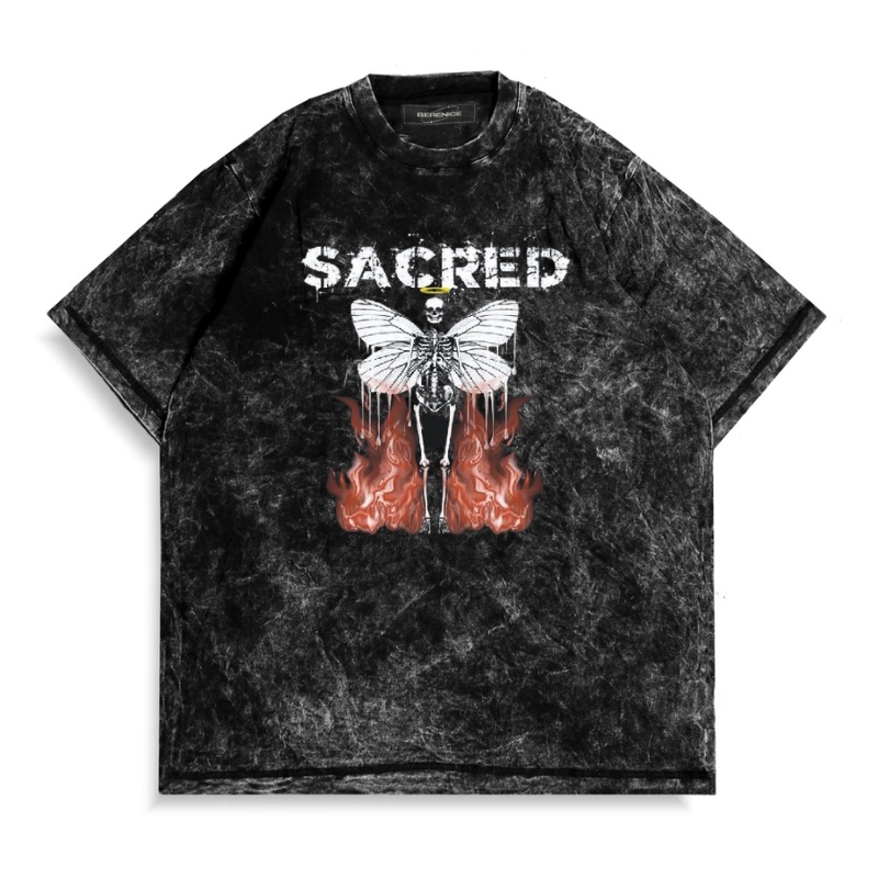 Kaos Oversize Washed Pria T-Shirt Sandwash Oversize Metal Wonder Years