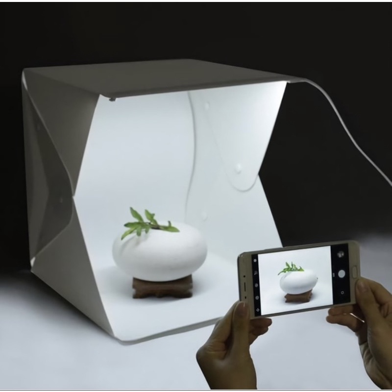 Mini Photo Studio Box Folding Kotak Tempat Foto Portable With LED