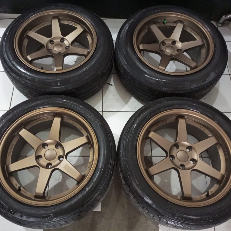 Velg Mobil Bekas Racing Ring 18 Baut 5 TE37 R18X8,5-9,5 5X114,3 ET35 BAN 235-50 225-60 R18