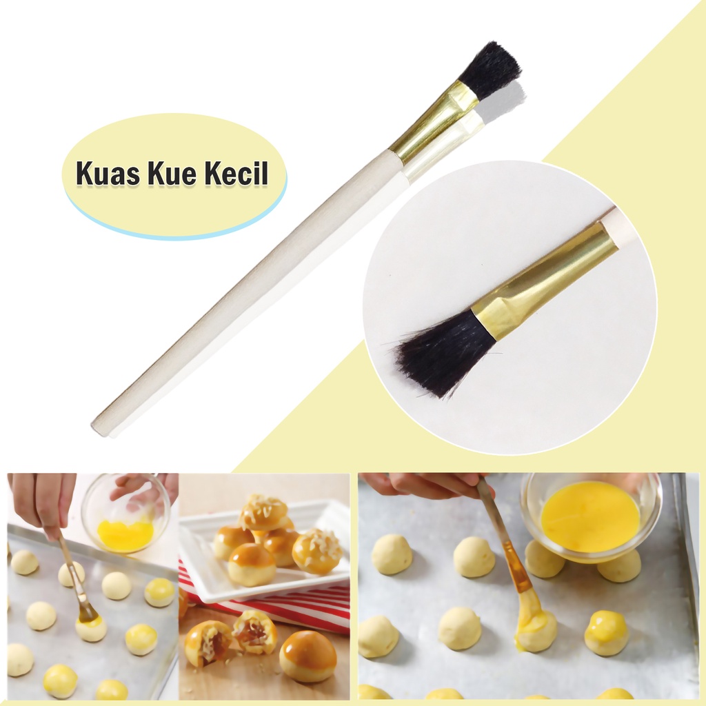 Kuas Kue Serbaguna Pengoles Kue Kecil Kuas Kue Bulu Halus