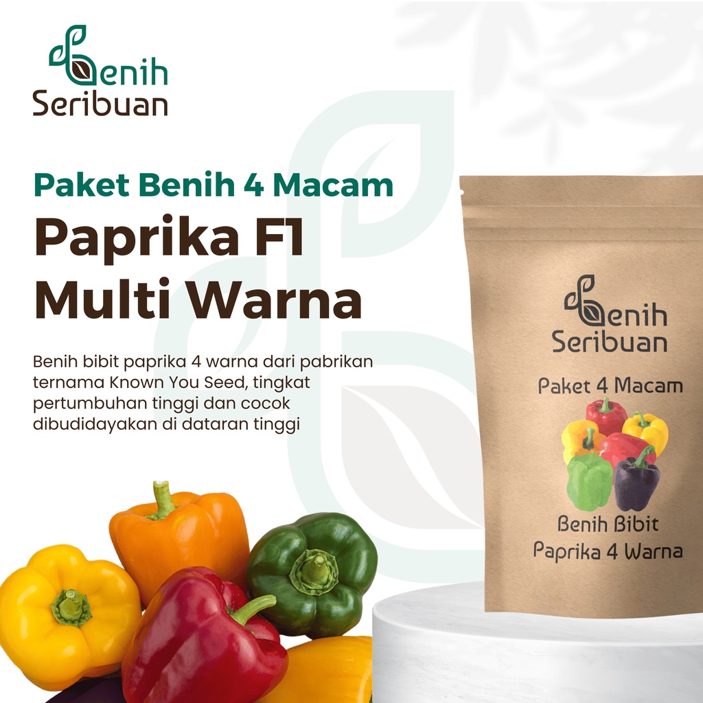 Benih Seribuan - Paket 4 Macam Benih Paprika Mixed Sayuran Unggul