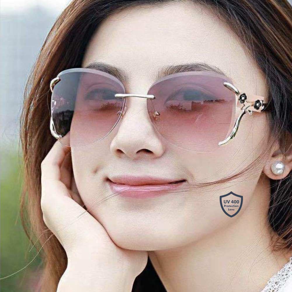 Kacamata UV400 [ Grey Pink ] Anti Radiasi - Sunglasses Wanita Korea - HM8152