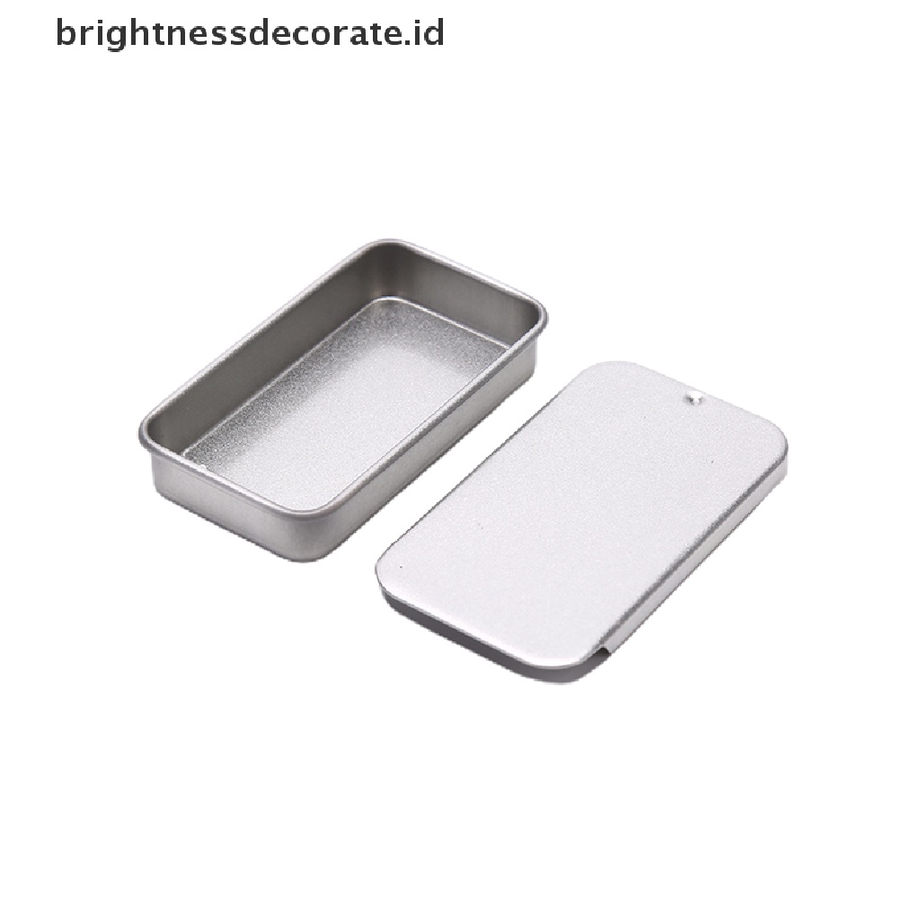 [Birth] 3pcs Kotak Besi Slide Cover Kotak Penyimpanan Perhiasan Pill Cases Tin Box Container [ID]