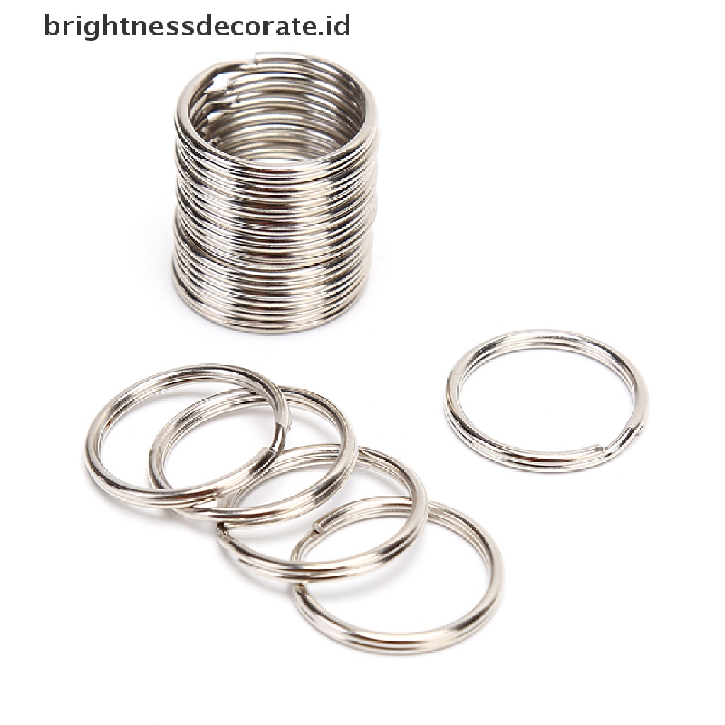 [Birth] 100pcs/lot Gantungan Kunci DIY Metal Key Holder Split Rings Hoop Metal Loop Keychain [ID]