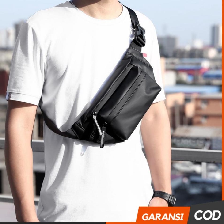 BOOMING V908 Tas Selempang Pinggang Slempang Waistbag Waisbag Weisbag Pria Cowok Import Distro Kulit