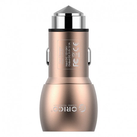 ORICO UCM-2U 15.5W 2 Port USB Car Charger + Safety Hammer