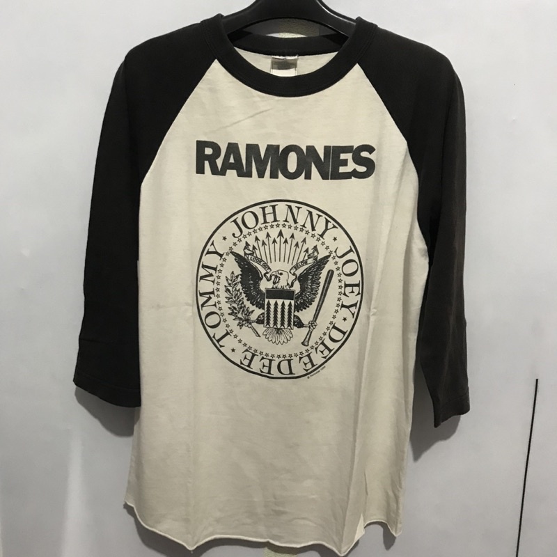 Kaos Band bekas second ORIGINAL Ramones Hey Ho Lets Go Punk Band Raglan Shirt