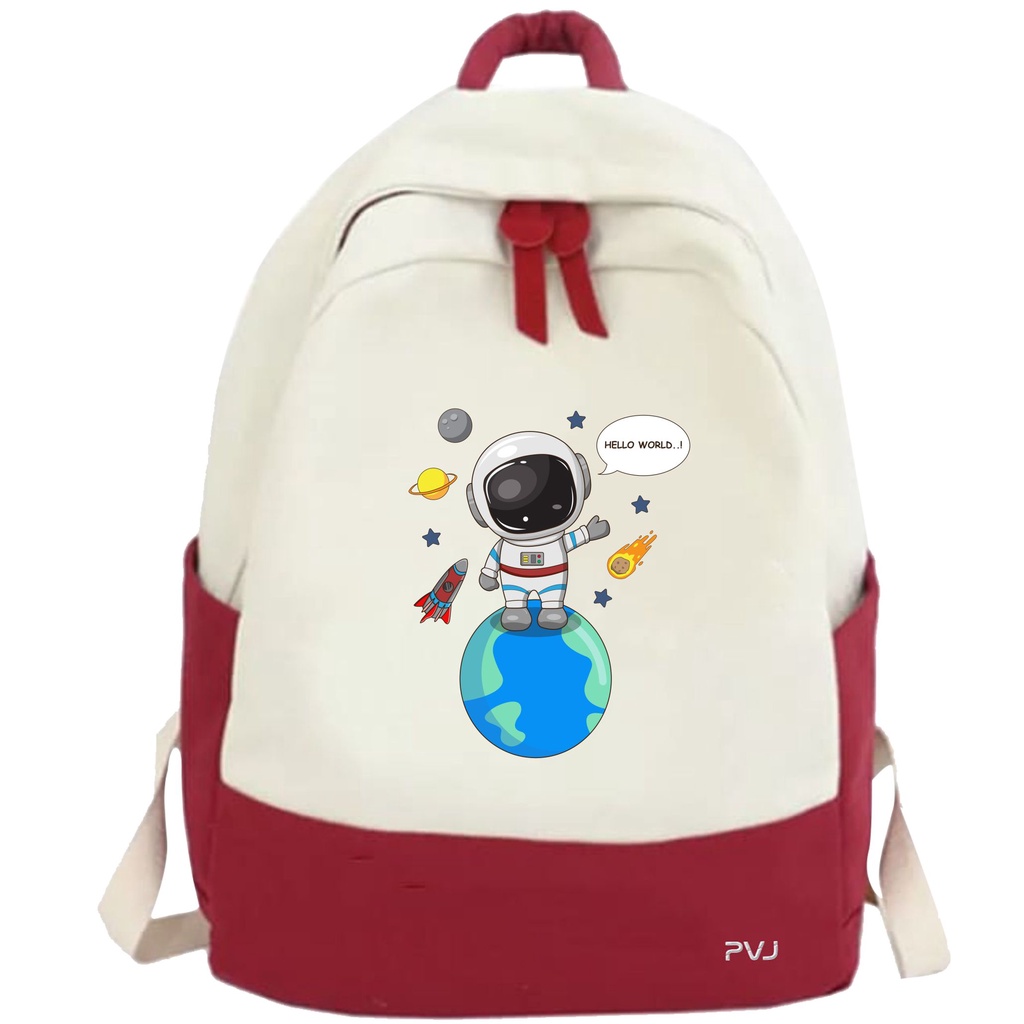 PVJ - Tas Ransel Sekolah Anak Laki-Laki Karakter Astronot Galaxy