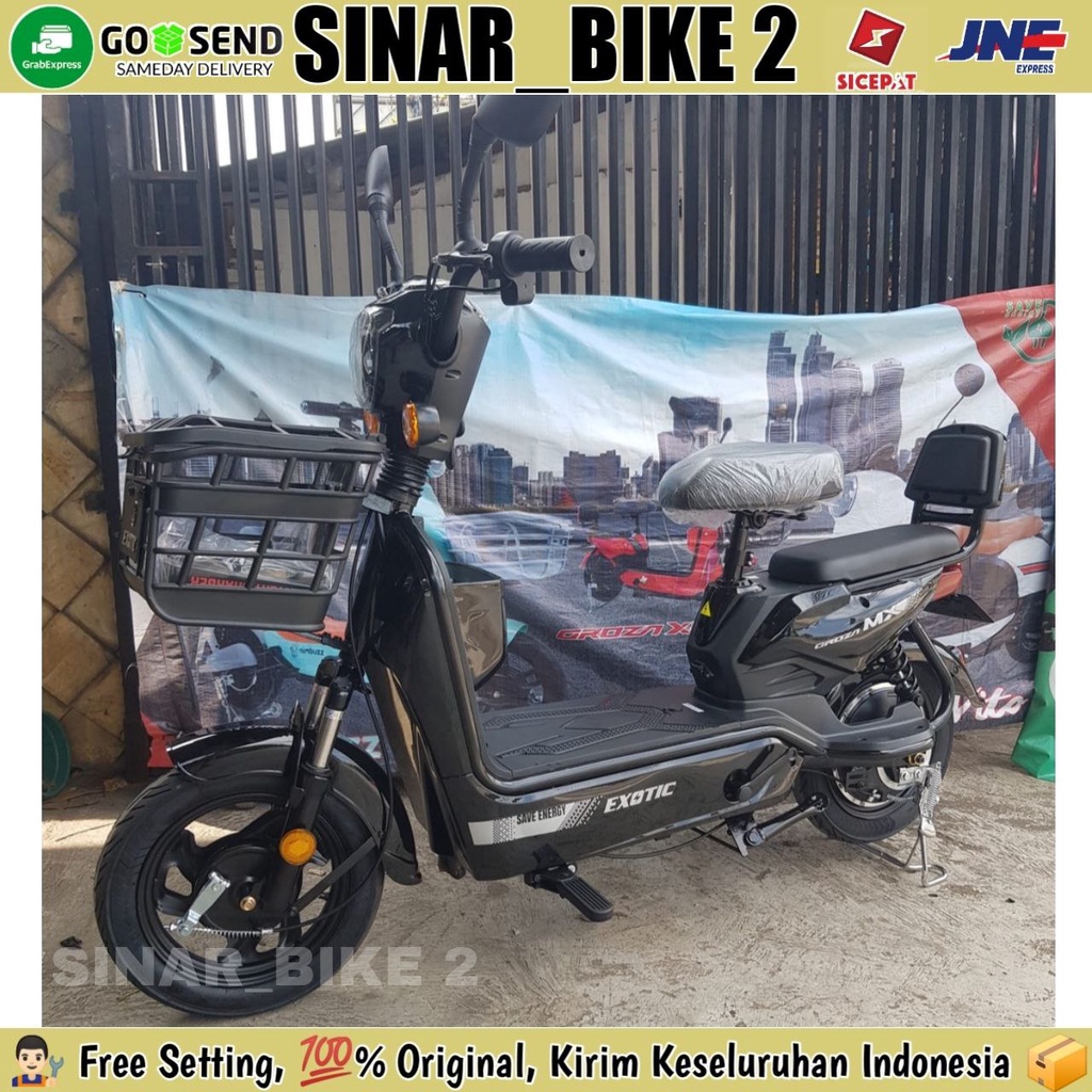 Sepeda Listrik EXOTIC GROZA MX Removable Battery ElectricBike  500 Watt &amp; Exotic Cooltech 1.0 500 Watt