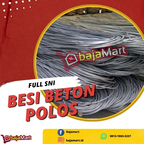 Besi Beton Polos Merek NES SNI TP / TS 280 6 mm x 12 Meter