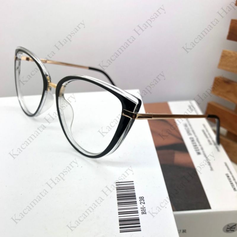 Frame Kacamata Wanita Cat Eye 58595 Terbaru | Bisa Reques Lensa Minus Cylinder dan Plus | Anti radiasi dan Anti UV Photocromic