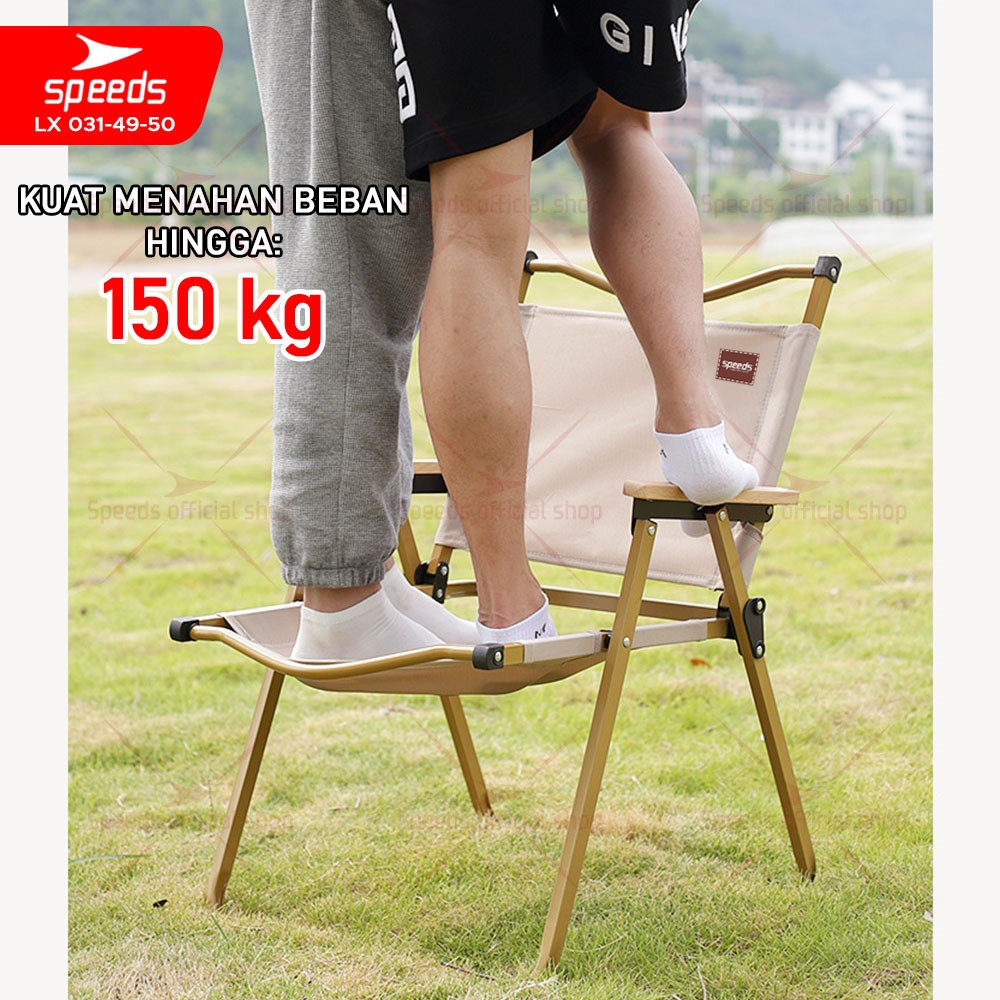 SPEEDS Kursi Lipat Camping Foldable Chair Mancing Aksesoris Tenda Piknik Rekreasi Outdoor 031-49