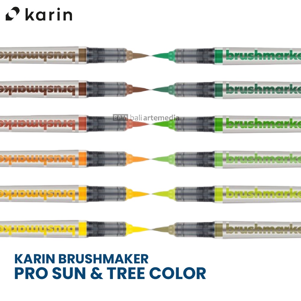 Kuas Melukis Alat Menggambar Anak Karin Brush MarkerPro Sun &amp; Tree Color (3/6) Terlaris By Bali Artemedia