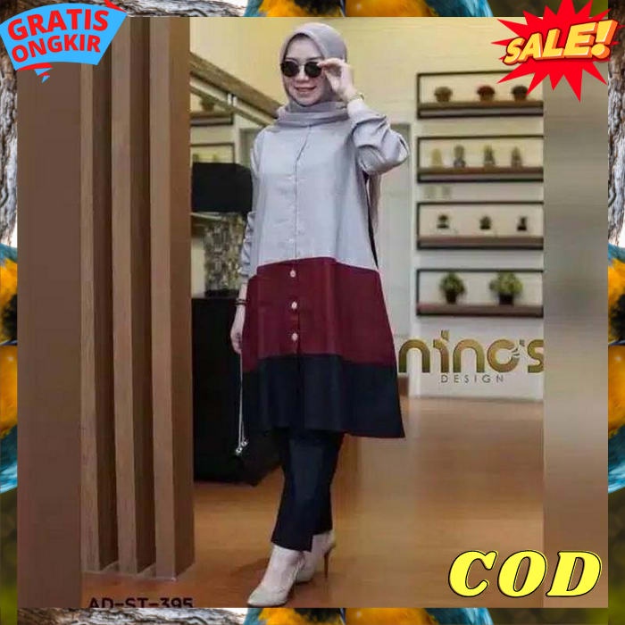 Baju Bju Bsju Atasan Atsan Long Dres Dress Tunik Tunic Tuniq Wanita Cewe Cewek Perempuan Dres Dress 