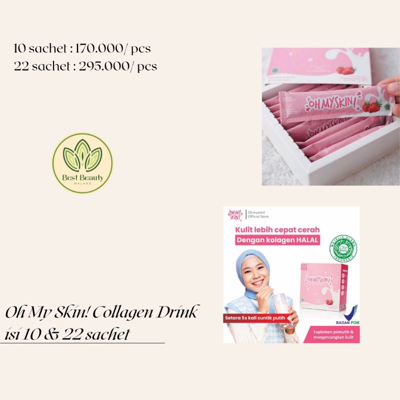 [RAMADHAN SALE] OH MY SKIN COLLAGEN DRINK 10 SACHET & 20 SACHET MINUMAN KOLAGEN BPOM