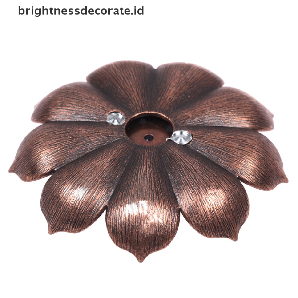 [Birth] Alloy Incense Burner Stick Holder Piring Pembakar Piring Buddhisme Coil Lotus Pedupaan [ID]