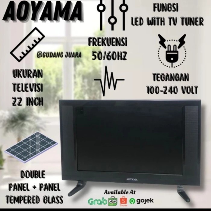 TV AOYAMA 22 INCH DIGITAL 1080P FULL HD