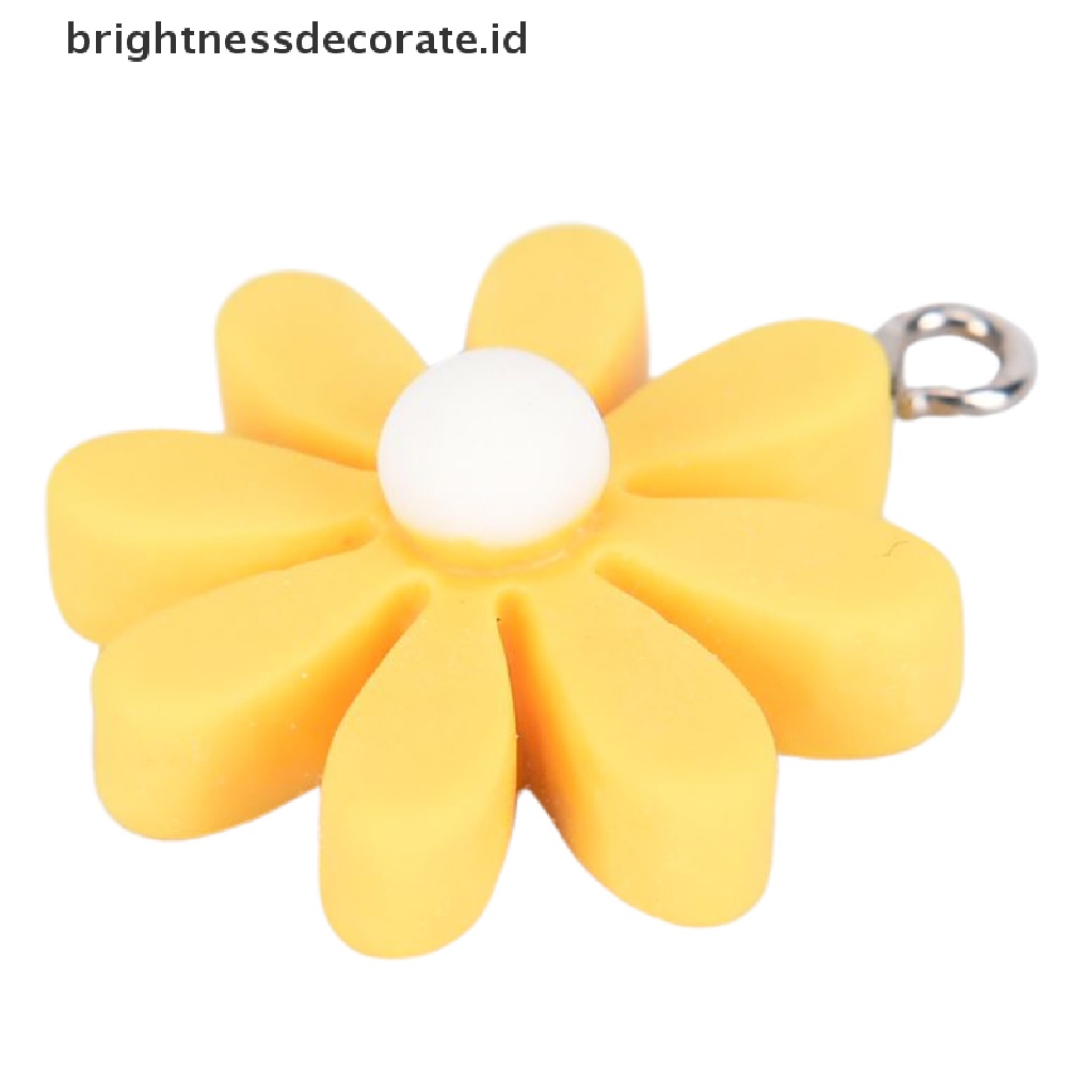 [Birth] 10pcs/set Resin Little Daisy Sun Flower Ch Liontin Membuat Perhiasan DIY Craft [ID]