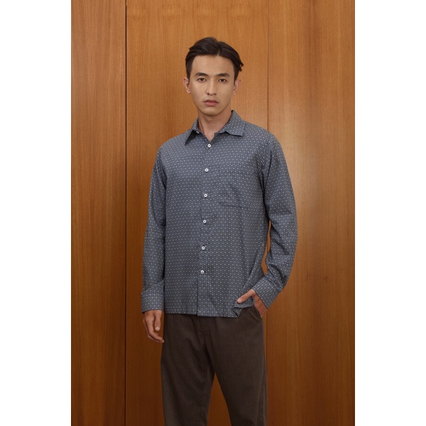 bateeq kemeja lengan panjang batik pria Men Shirt L/S Wajik Garis Samara 369