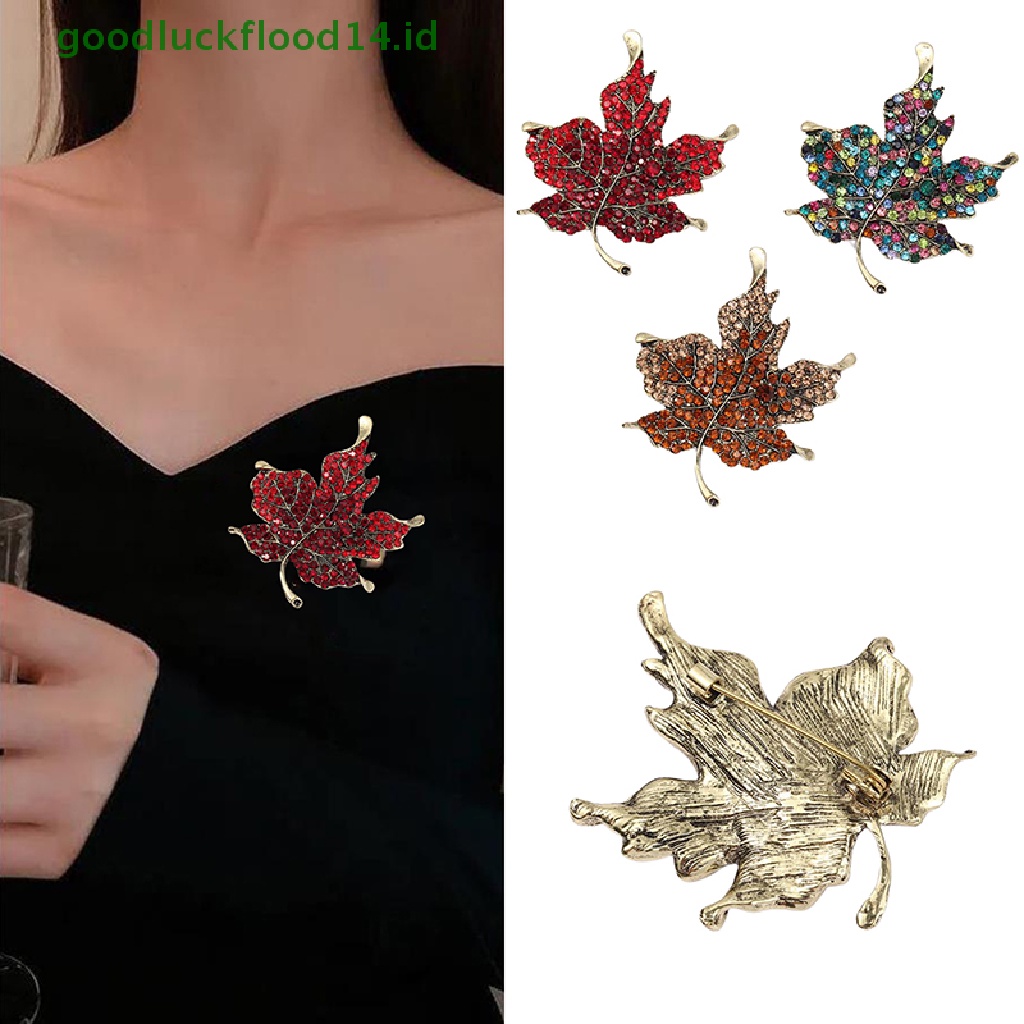 [GOOGFOUR] 1pc Maple Leaf Bros Pernikahan Bros Pin Wanita Unisex Perhiasan Aksesoris [TOP]