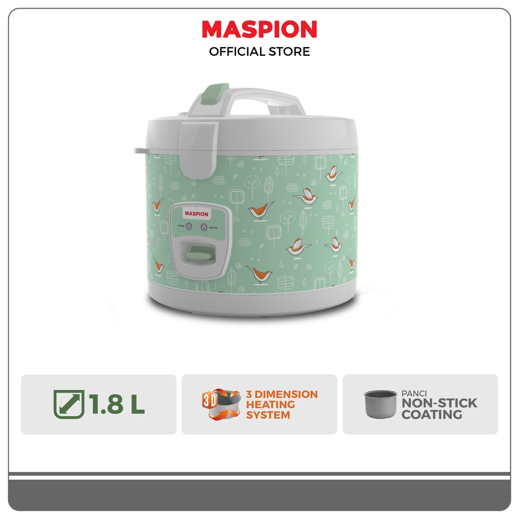 Maspion Rice Cooker Magic Com 1.8 Liter MRJ-1855