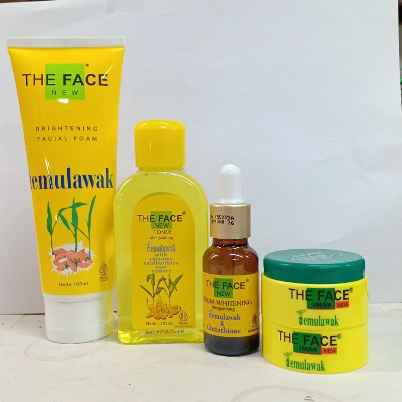 Paket Cream Temulawak The Face Series 5in1 - Cream Serum Toner &amp; Facial Foam