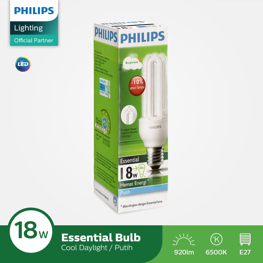 Lampu Philips Essential jari 3U 18w 18 watt