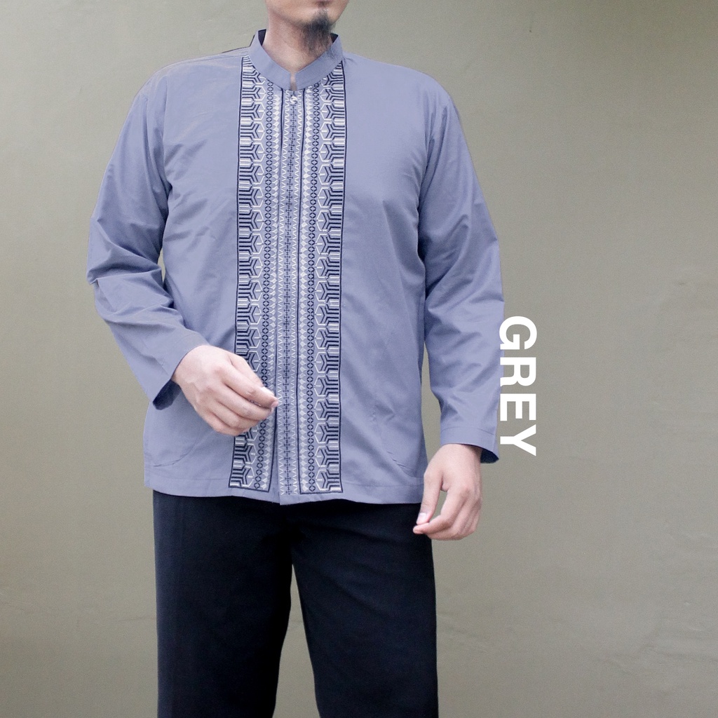 [SALE] Baju Koko Pria Dewasa Lengan Panjang Busana Muslim Berkualitas kode EJD bahan katun bisa GROSIR